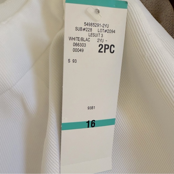 NWT Vintage White Collections for Le Suit 2 Piece Blazer and Pants Set - Picture 15 of 16